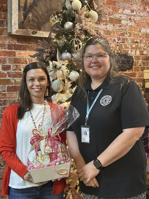 Jessica Barrett, Teacher of the Year and Angie Powell, CTE Director